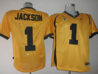 Golden Bears #1 DeSean Jackson Gold Embroidered NCAA Jersey