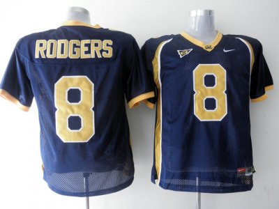 Golden Bears #8 Aaron Rodgers Blue Embroidered NCAA Jersey