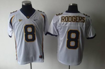 Golden Bears #8 Rodgers White Embroidered NCAA Jersey