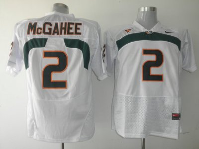 Hurricanes #2 Willis McGahee White Embroidered NCAA Jerseys