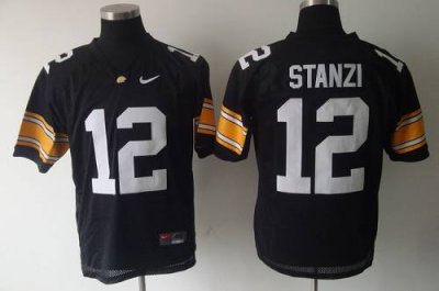 Hawkeyes #12 Stanzi Black Embroidered NCAA Jersey