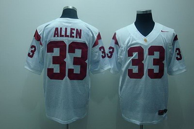 Trojans #33 Marcus Allen White Embroidered NCAA Jersey