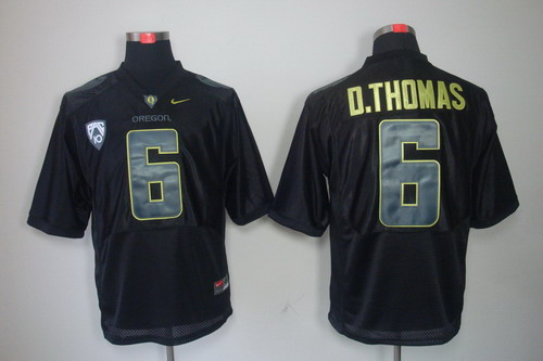 NEW Oregon Ducks De'Anthony Thomas 6 Black Pro Combat Pac-12 2012 NCAA Jerseys