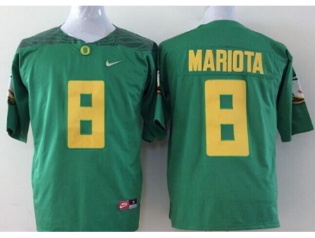 Oregon Ducks #8 Marcus Mariota Green Diamond Quest Stitched NCAA Jersey