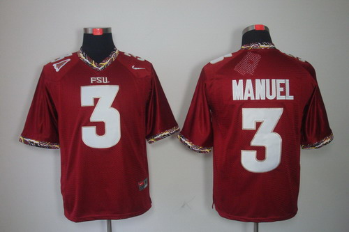 NEW Florida State Seminoles E.J Manuel 3 Red College Football Jerseys