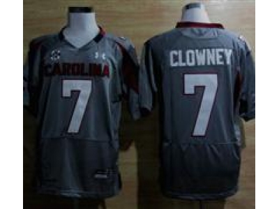 Under Armour South Carolina Javedeon Clowney #7 New SEC Patch NCAA Football - Grey