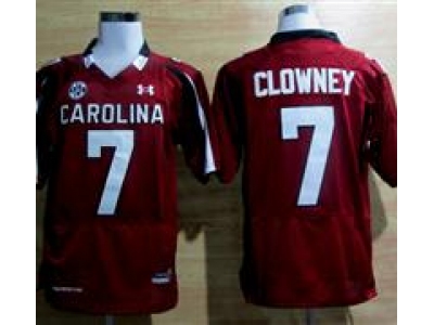 Under Armour South Carolina Javedeon Clowney #7 New SEC Patch NCAA Football - Maroon