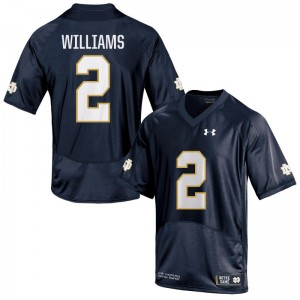 Men Under Armour 2 Limited Navy Blue Dexter Williams Notre Dame Fighting Irish Alumni Football Jerse