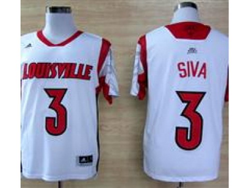 ncaa Louisville Cardinals #3 2013 March Madness Peyton Siva Authentic Jersey White