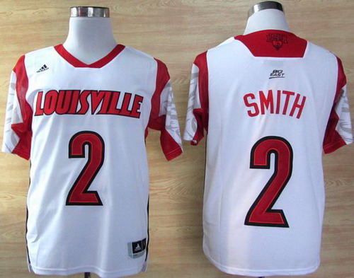 Louisville Cardinals 2 Russ Smith White College NCAA Jerseys