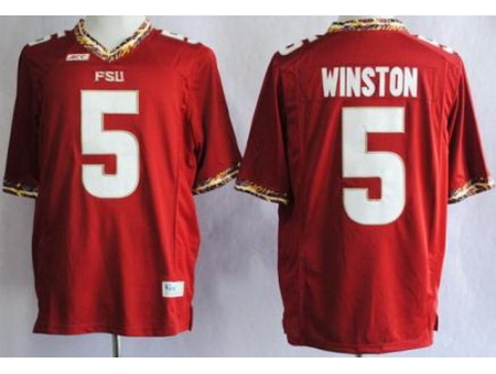 Florida State Seminoles FSU 5 Jameis Winston Red NCAA Jerseys