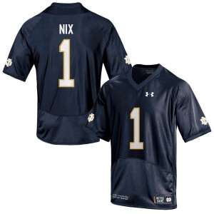 Men Under Armour 1 Replica Navy Blue Jersey