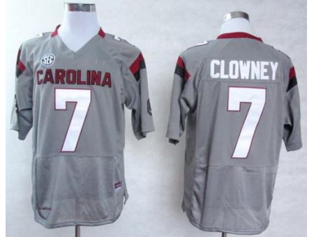 South Carolina Gamecocks 7 Jadeveon Clowney Grey College Football NCAA Jersey