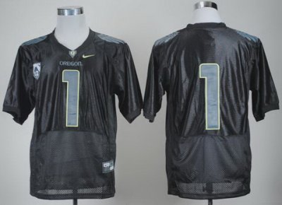 Oregon Ducks No.1 Fan Black Pro Combat Pac-12 College Football NCAA Jersey