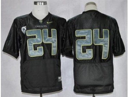 Oregon Ducks #24 Thomas Tyner Black Combat Stitched NCAA Jersey