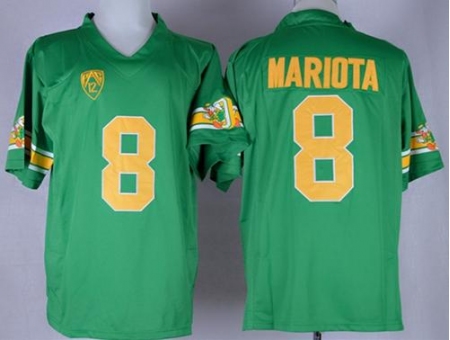 Oregon Ducks #8 Marcus Mariota Green 1994 Throwback Stitched NCAA Jersey