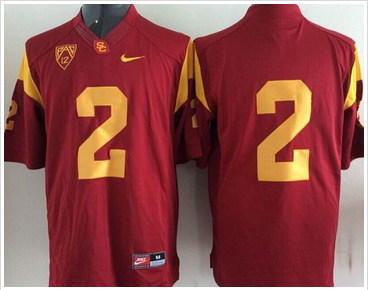 USC Trojans #2 Robert Woods Red Stitched NCAA Jersey