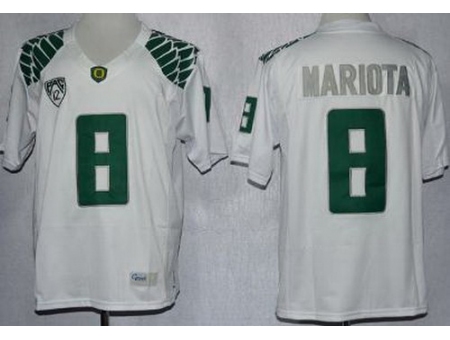 Oregon Duck 8 Marcus Mariota White Limited NCAA Jerseys