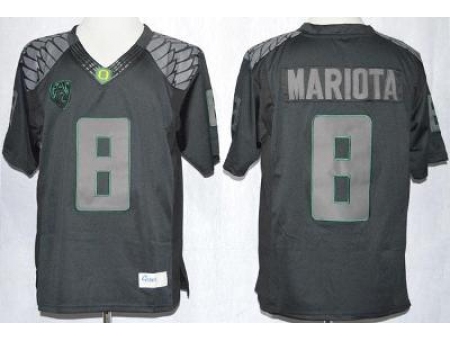 Oregon Duck 8 Marcus Mariota Blackout Limited NCAA Jerseys