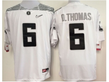 NCAA Oregon Ducks 6 D.THOMAS white NFL Jersey