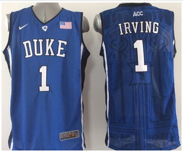 Duke Blue Devils #1 Kyrie Irving Blue Basketball Stitched NCAA Jersey