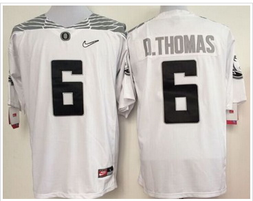 Oregon Ducks #6 De'Anthony Thomas White Diamond Quest Stitched NCAA Jersey