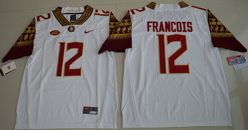 Florida State Seminoles 12 Deondre Francois White College Jersey