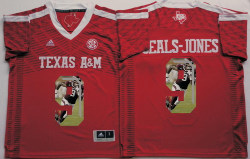 Texas A 26M Aggies 9 Ricky Seals Jones Red Portrait Number College Jersey