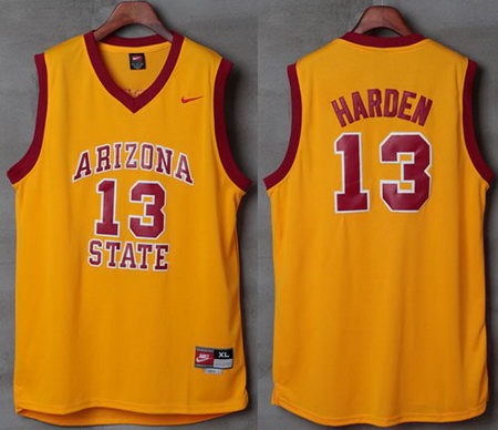 Sun Devils #13 James Harden Gold Nike Basketball Stitched NCAA Jersey