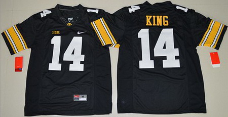 Hawkeyes #14 Desmond King Black Stitched NCAA Jersey