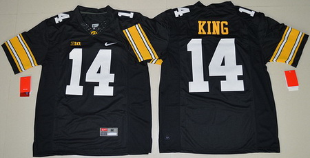 Iowa Hawkeyes 14 Desmond King Black College Football Jersey