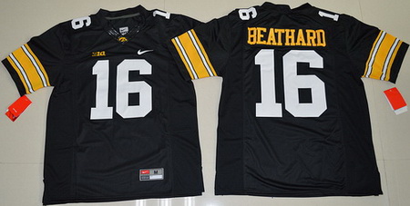 Iowa Hawkeyes 16 C J  Beathard Black College Football Jersey