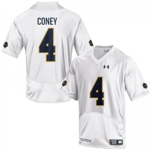 Men Under Armour 4 Replica White Tevon Coney Notre Dame Fighting Irish Alumni Football Jersey