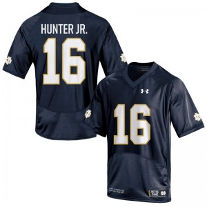 Men Under Armour 16 Torii Hunter Jr. Replica Navy Blue Torii Hunter Jr Notre Dame Fighting Irish Alu