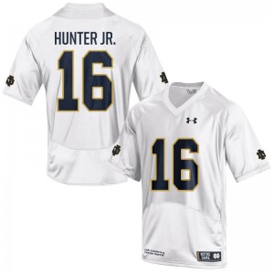 Men Under Armour 16 Torii Hunter Jr. Replica White Torii Hunter Jr Notre Dame Fighting Irish Alumni 