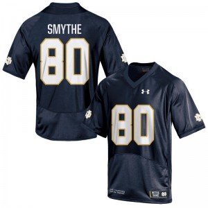 Men Under Armour 80 Replica Navy Blue Durham Smythe Notre Dame Fighting Irish Alumni Football Jersey