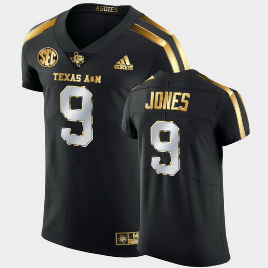 Men Texas A&M Aggies Hezekiah Jones Golden Edition Black Authentic Jersey