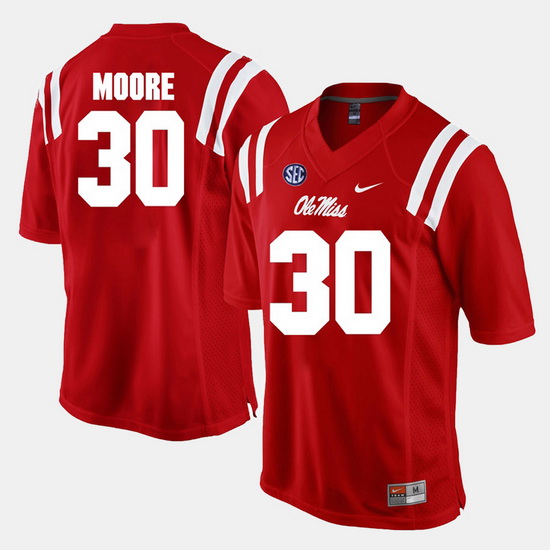 A.J. Moore Red Ole Miss Rebels Alumni Football Game Jersey