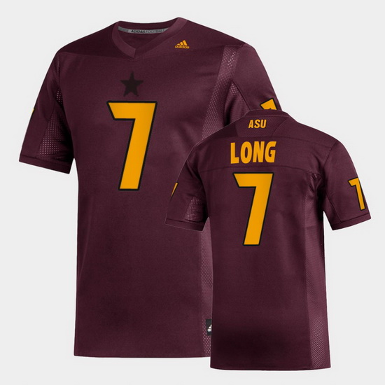 Men Arizona State Sun Devils Ethan Long Replica Maroon Football Jersey