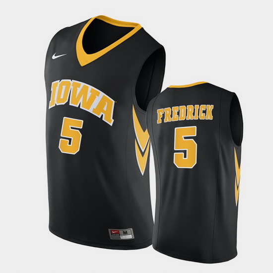 Men Iowa Hawkeyes C.J. Fredrick Replica Black College Basketball Jersey