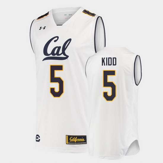 Men Jason Kidd College Basketball White Jersey