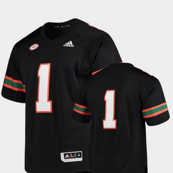 Men Miami Hurricanes Black College Football Premier Jersey