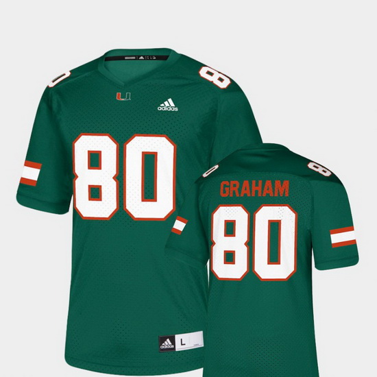 Men Miami Hurricanes Jimmy Graham 80 Green Nflpa Alumni Chase Replica Jersey