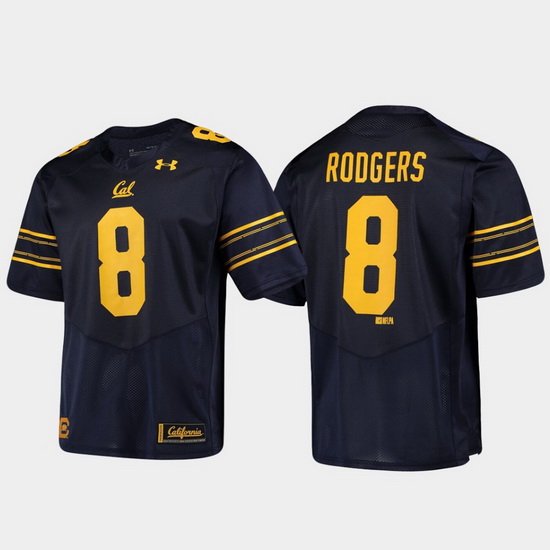 Men California Golden Bears Aaron Rodgers 8 Navy Replica Alumni Football Jersey