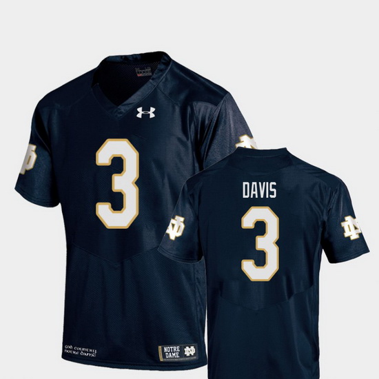 Men Notre Dame Fighting Irish Avery Davis 3 Navy College Footbal