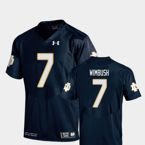 Men Notre Dame Fighting Irish Brandon Wimbush 7 Navy College Foo