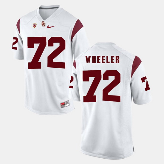 Men Usc Trojans Chad Wheeler Pac 12 Game White Jersey