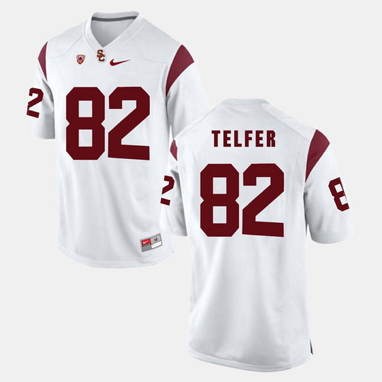 Men Usc Trojans Randall Telfer Pac 12 Game White Jersey