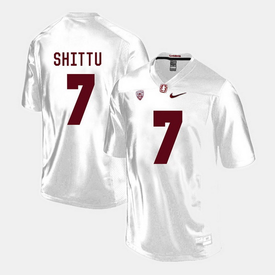 Men Stanford Cardinal Aziz Shittu College Football White Jersey