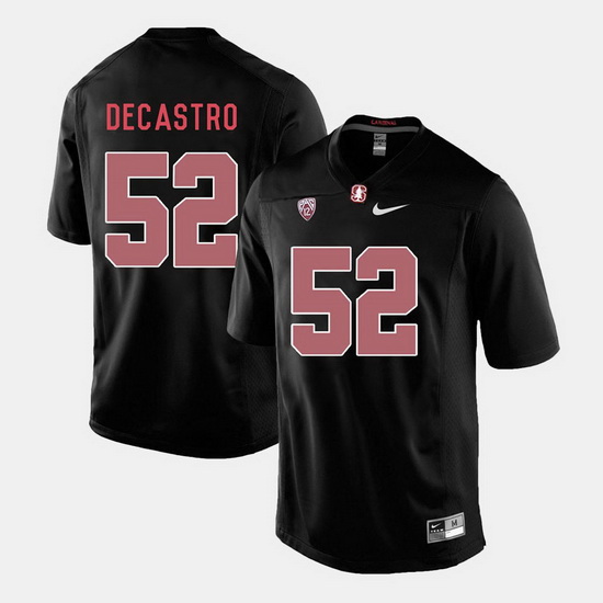 Men Stanford Cardinal David Decastro College Football Black Jers